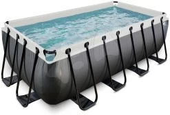 EXIT TOYS EXIT Black Leather Pool 400x200x122cm Mit Filterpumpe - Schwarz -Garten Spielzeug Laden 30224220 b exittoys bazen