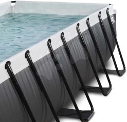 EXIT TOYS EXIT Black Leather Pool 400x200x122cm Mit Filterpumpe - Schwarz -Garten Spielzeug Laden 30224220 d exittoys bazen
