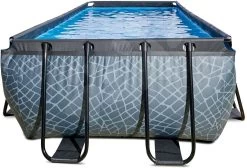 EXIT TOYS EXIT Stone Pool 540x250x122cm Mit Filterpumpe - Grau -Garten Spielzeug Laden 30225300 c exittoys bazen