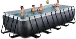 EXIT TOYS EXIT Black Leather Pool 540x250x122cm Mit Filterpumpe - Schwarz