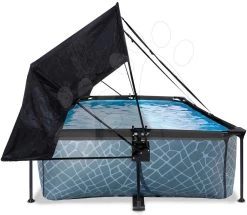 EXIT TOYS EXIT Stone Pool 220x150x65cm Mit Filterpumpe Und Sonnensegel - Grau -Garten Spielzeug Laden 30232100 d exittoys bazen