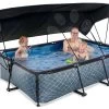 EXIT TOYS EXIT Stone Pool 220x150x65cm Mit Filterpumpe Und Sonnensegel - Grau -Garten Spielzeug Laden 30232100 g exittoys bazen