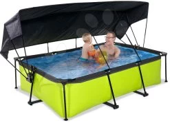 EXIT TOYS EXIT Lime Pool 220x150x65cm Mit Filterpumpe Und Sonnensegel - Grün