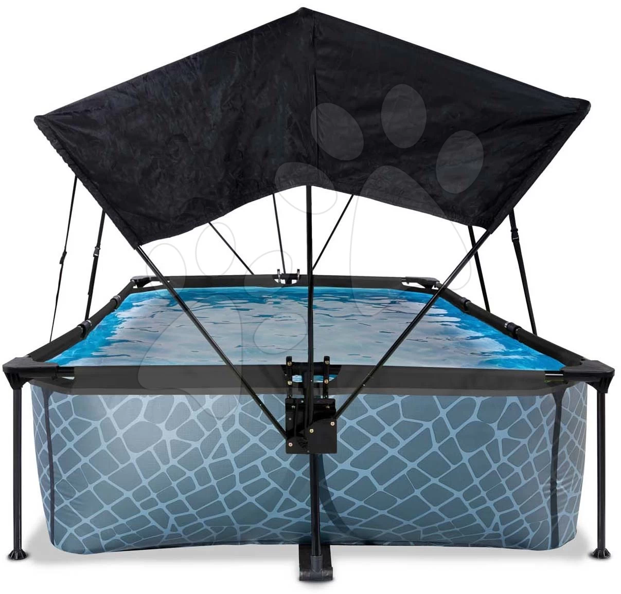 EXIT TOYS EXIT Stone Pool 300x200x65cm Mit Filterpumpe Und Sonnensegel - Grau 6 EXIT TOYS EXIT Stone Pool 300x200x65cm Mit Filterpumpe Und Sonnensegel - Grau – Bild 4