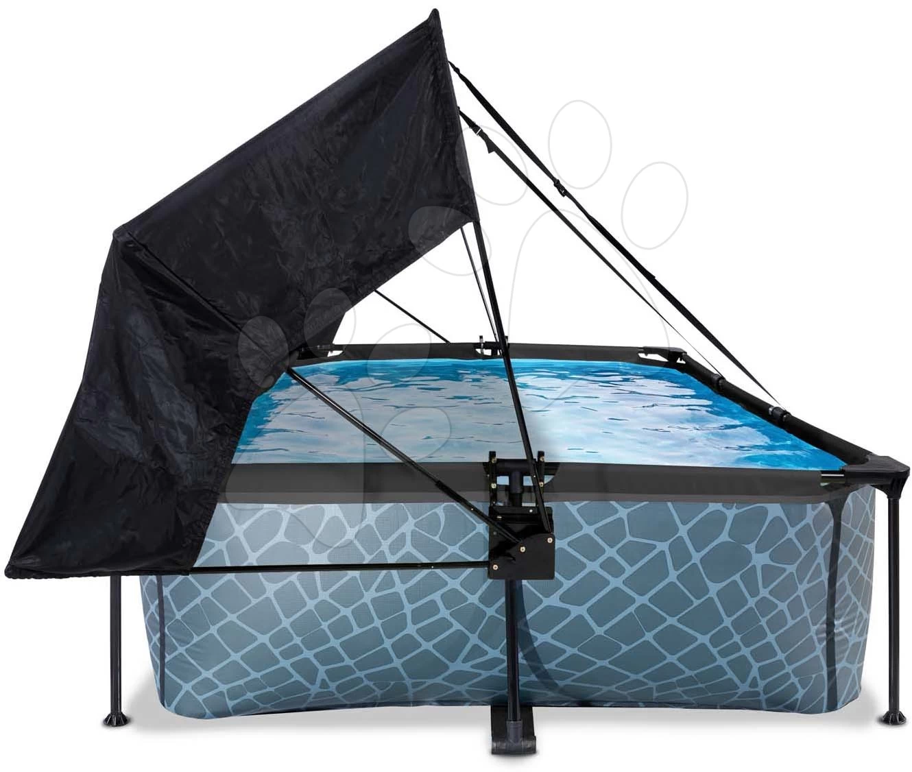 EXIT TOYS EXIT Stone Pool 300x200x65cm Mit Filterpumpe Und Sonnensegel - Grau 7 EXIT TOYS EXIT Stone Pool 300x200x65cm Mit Filterpumpe Und Sonnensegel - Grau – Bild 5