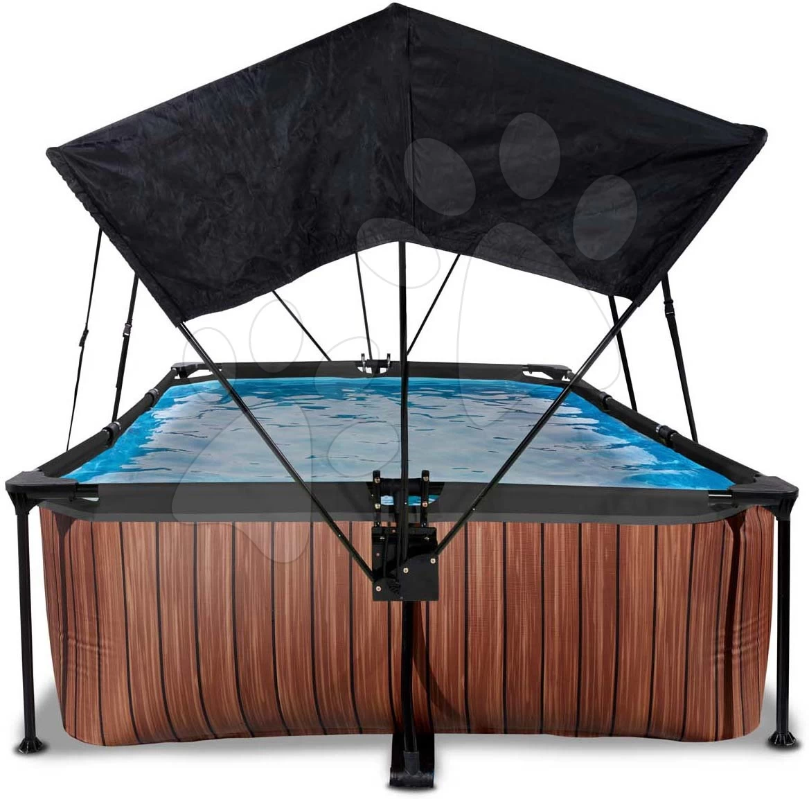 EXIT TOYS EXIT Wood Pool 300x200x65cm Mit Filterpumpe Und Sonnensegel - Braun 6 EXIT TOYS EXIT Wood Pool 300x200x65cm Mit Filterpumpe Und Sonnensegel - Braun – Bild 4