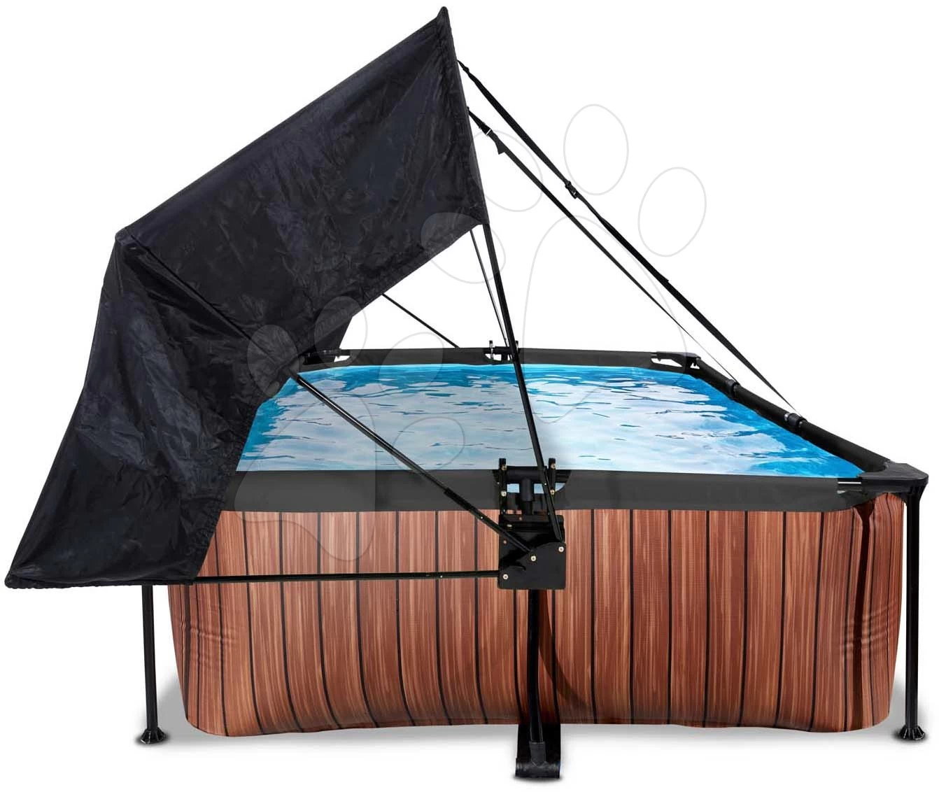 EXIT TOYS EXIT Wood Pool 300x200x65cm Mit Filterpumpe Und Sonnensegel - Braun 7 EXIT TOYS EXIT Wood Pool 300x200x65cm Mit Filterpumpe Und Sonnensegel - Braun – Bild 5