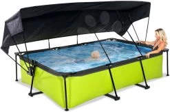 EXIT TOYS EXIT Lime Pool 300x200x65cm Mit Filterpumpe Und Sonnensegel - Grün