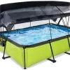 EXIT TOYS EXIT Lime Pool 220x150x65cm Mit Filterpumpe Und Abdeckung Und Sonnensegel - Grün 2 EXIT TOYS EXIT Lime Pool 220x150x65cm Mit Filterpumpe Und Abdeckung Und Sonnensegel - Grün -Garten Spielzeug Laden 30242140 b exittoys bazen
