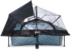 EXIT TOYS EXIT Stone Pool 300x200x65cm Mit Filterpumpe Und Abdeckung Und Sonnensegel - Grau -Garten Spielzeug Laden 30243200 e exittoys bazen