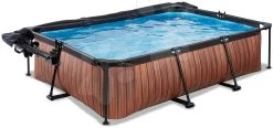 EXIT TOYS EXIT Wood Pool 300x200x65cm Mit Filterpumpe Und Abdeckung Und Sonnensegel - Braun 12 EXIT TOYS EXIT Wood Pool 300x200x65cm Mit Filterpumpe Und Abdeckung Und Sonnensegel - Braun -Garten Spielzeug Laden 30243210 d exittoys bazen