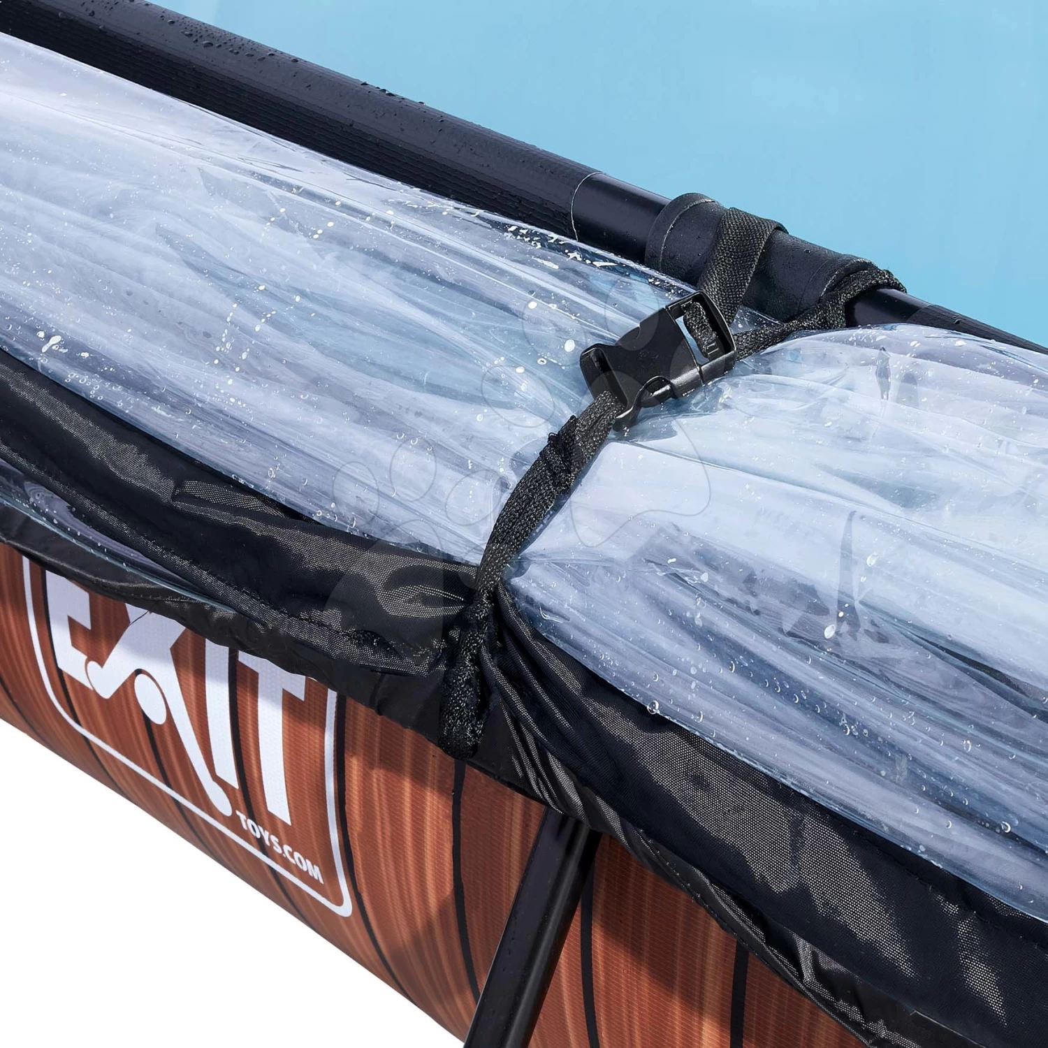 EXIT TOYS EXIT Wood Pool 300x200x65cm Mit Filterpumpe Und Abdeckung Und Sonnensegel - Braun 9 EXIT TOYS EXIT Wood Pool 300x200x65cm Mit Filterpumpe Und Abdeckung Und Sonnensegel - Braun – Bild 7