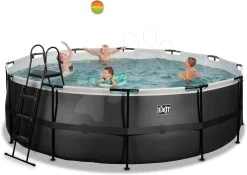 EXIT TOYS EXIT Black Leather Pool ø450x122cm Mit Sandfilterpumpe - Schwarz -Garten Spielzeug Laden 30271520 d exittoys bazen