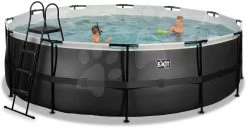 EXIT TOYS EXIT Black Leather Pool ø488x122cm Mit Sandfilterpumpe - Schwarz -Garten Spielzeug Laden 30271620 f exittoys bazen
