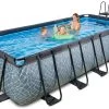 EXIT TOYS EXIT Stone Pool 540x250x122cm Mit Sandfilterpumpe - Grau -Garten Spielzeug Laden 30275300 e exittoys bazen