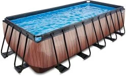 EXIT TOYS EXIT Wood Pool 540x250x122cm Mit Sandfilterpumpe - Braun -Garten Spielzeug Laden 30275310 b exittoys bazen