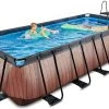 EXIT TOYS EXIT Wood Pool 540x250x122cm Mit Sandfilterpumpe - Braun -Garten Spielzeug Laden 30275310 e exittoys bazen