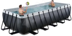 EXIT TOYS EXIT Black Leather Pool 540x250x122cm Mit Sandfilterpumpe - Schwarz