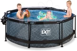 EXIT TOYS EXIT Stone Pool ø244x76cm Mit Filterpumpe Und Abdeckung - Grau 15 EXIT TOYS EXIT Stone Pool ø244x76cm Mit Filterpumpe Und Abdeckung - Grau -Garten Spielzeug Laden 30320800 g exittoys bazen