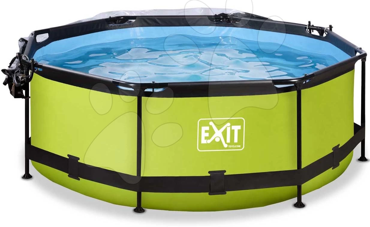 EXIT TOYS EXIT Lime Pool ø244x76cm Mit Filterpumpe Und Abdeckung - Grün 6 EXIT TOYS EXIT Lime Pool ø244x76cm Mit Filterpumpe Und Abdeckung - Grün – Bild 4