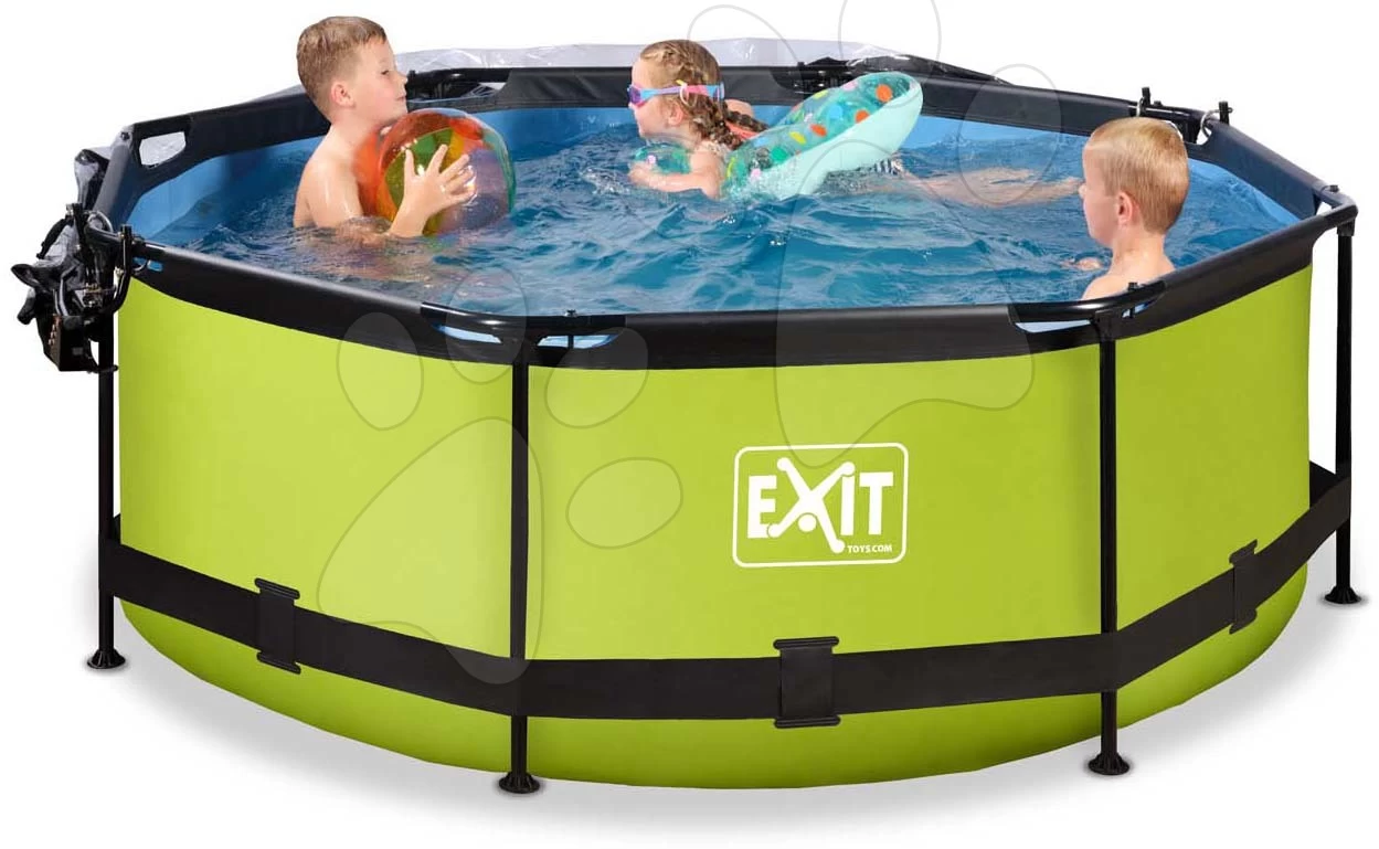 EXIT TOYS EXIT Lime Pool ø244x76cm Mit Filterpumpe Und Abdeckung - Grün 4 EXIT TOYS EXIT Lime Pool ø244x76cm Mit Filterpumpe Und Abdeckung - Grün – Bild 2