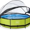 EXIT TOYS EXIT Lime Pool ø300x76cm Mit Filterpumpe Und Abdeckung - Grün -Garten Spielzeug Laden 30321040 b exittoys bazen