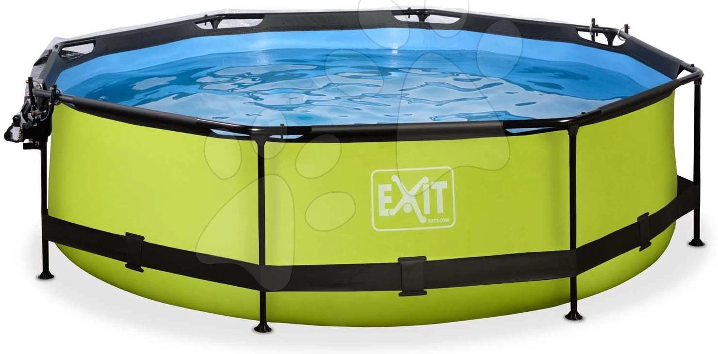 EXIT TOYS EXIT Lime Pool ø300x76cm Mit Filterpumpe Und Abdeckung - Grün 4 EXIT TOYS EXIT Lime Pool ø300x76cm Mit Filterpumpe Und Abdeckung - Grün – Bild 2