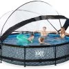 EXIT TOYS EXIT Stone Pool ø360x76cm Mit Filterpumpe Und Abdeckung - Grau 1 EXIT TOYS EXIT Stone Pool ø360x76cm Mit Filterpumpe Und Abdeckung - Grau -Garten Spielzeug Laden 30321200 f exittoys bazen