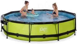 EXIT TOYS EXIT Lime Pool ø360x76cm Mit Filterpumpe Und Abdeckung - Grün -Garten Spielzeug Laden 30321240 g exittoys bazen