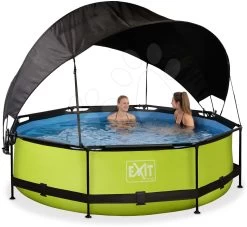 EXIT TOYS EXIT Lime Pool ø300x76cm Mit Filterpump Und Sonnensegel - Grün -Garten Spielzeug Laden 30351040 g exittoys bazen