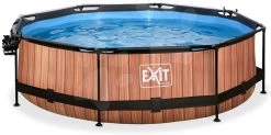 EXIT TOYS EXIT Wood Pool ø300x76cm Mit Filterpumpe Und Abdeckung Und Sonnensegel - Braun 14 EXIT TOYS EXIT Wood Pool ø300x76cm Mit Filterpumpe Und Abdeckung Und Sonnensegel - Braun -Garten Spielzeug Laden 30361010 d exittoys bazen