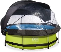 EXIT TOYS EXIT Lime Pool ø300x76cm Mit Filterpumpe Und Abdeckung Und Sonnensegel - Grün -Garten Spielzeug Laden 30361040 a exittoys bazen