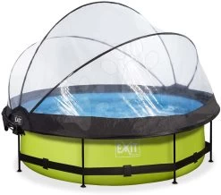 EXIT TOYS EXIT Lime Pool ø300x76cm Mit Filterpumpe Und Abdeckung Und Sonnensegel - Grün -Garten Spielzeug Laden 30361040 c exittoys bazen