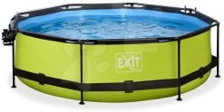 EXIT TOYS EXIT Lime Pool ø300x76cm Mit Filterpumpe Und Abdeckung Und Sonnensegel - Grün -Garten Spielzeug Laden 30361040 d exittoys bazen
