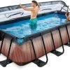 EXIT TOYS EXIT Wood Pool 400x200x100cm Mit Sandfilterpumpe Und Abdeckung - Braun 1 EXIT TOYS EXIT Wood Pool 400x200x100cm Mit Sandfilterpumpe Und Abdeckung - Braun -Garten Spielzeug Laden 30374210 h exittoys bazen