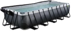 EXIT TOYS EXIT Black Leather Pool 540x250x100cm Mit Sandfilterpumpe Und Abdeckung - Schwarz