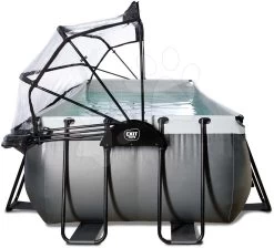 EXIT TOYS EXIT Black Leather Pool 540x250x100cm Mit Sandfilterpumpe Und Abdeckung - Schwarz -Garten Spielzeug Laden 30375320 e exittoys bazen