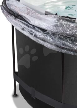 EXIT TOYS EXIT Black Leather Pool ø360x122cm Mit Sandfilterpumpe Und Abdeckung - Schwarz -Garten Spielzeug Laden 30471220 e exittoys bazen