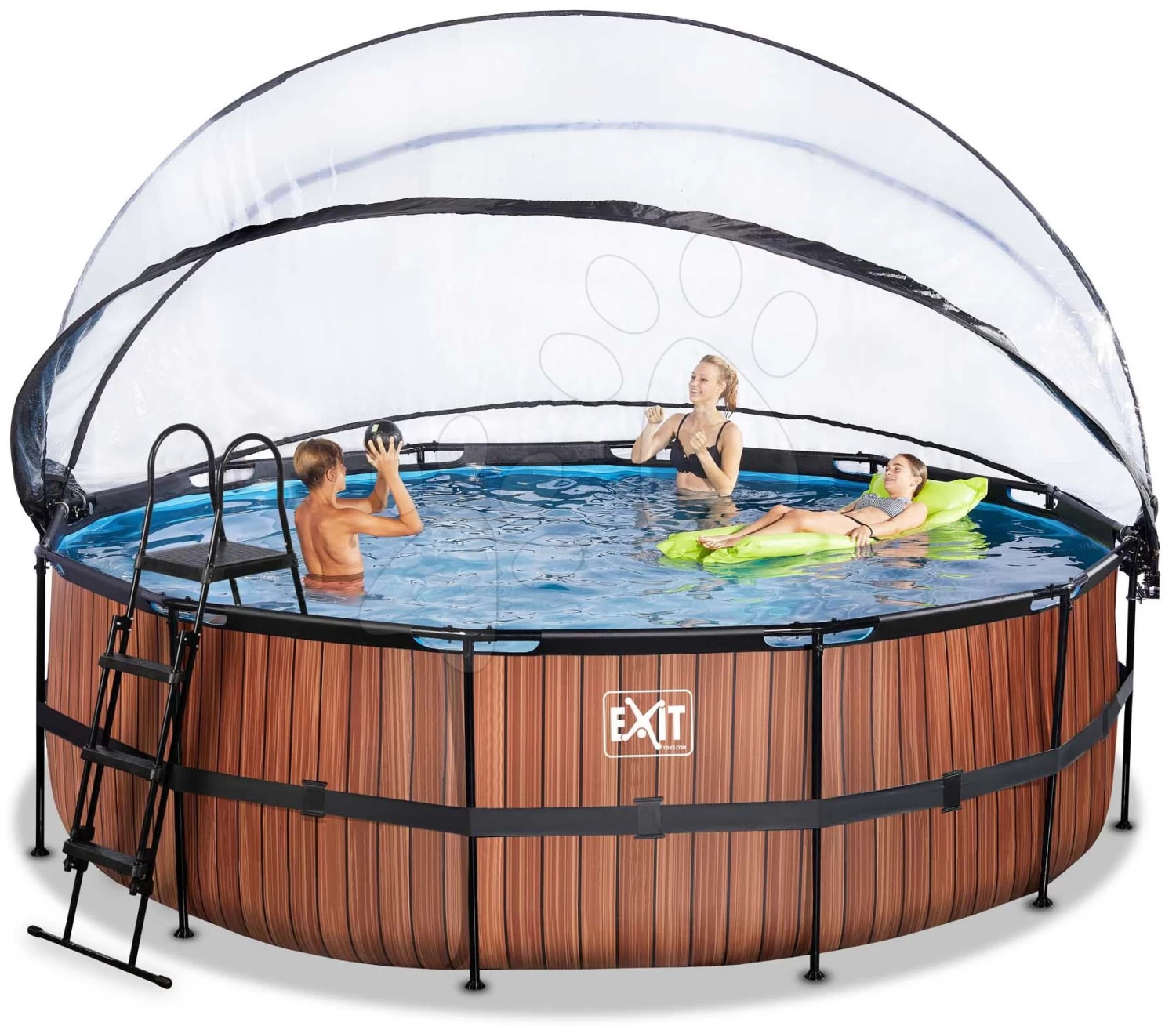 EXIT TOYS EXIT Wood Pool ø450x122cm Mit Sandfilterpumpe Und Abdeckung - Braun 3 EXIT TOYS EXIT Wood Pool ø450x122cm Mit Sandfilterpumpe Und Abdeckung - Braun