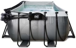 EXIT TOYS EXIT Black Leather Pool 400x200x122cm Mit Sandfilterpumpe Und Abdeckung - Schwarz -Garten Spielzeug Laden 30474220 f exittoys bazen