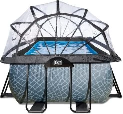 EXIT TOYS EXIT Stone Pool 540x250x100cm Mit Sandfilterpumpe Und Abdeckung Und Wärmepumpe - Grau 13 EXIT TOYS EXIT Stone Pool 540x250x100cm Mit Sandfilterpumpe Und Abdeckung Und Wärmepumpe - Grau -Garten Spielzeug Laden 30575300 d exittoys bazen