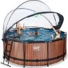 EXIT TOYS EXIT Wood Pool ø360x122cm Mit Sandfilterpumpe Und Abdeckung Und Wärmepumpe - Braun 1 EXIT TOYS EXIT Wood Pool ø360x122cm Mit Sandfilterpumpe Und Abdeckung Und Wärmepumpe - Braun -Garten Spielzeug Laden 30671210 f exittoys bazen