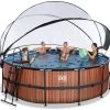 EXIT TOYS EXIT Wood Pool ø427x122cm Mit Sandfilterpumpe Und Abdeckung Und Wärmepumpe - Braun 2 EXIT TOYS EXIT Wood Pool ø427x122cm Mit Sandfilterpumpe Und Abdeckung Und Wärmepumpe - Braun -Garten Spielzeug Laden 30671410 f exittoys bazen