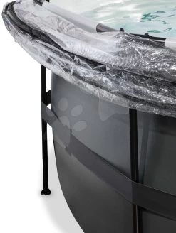 EXIT TOYS EXIT Black Leather Pool ø427x122cm Mit Sandfilterpumpe Und Abdeckung Und Wärmepumpe - Schwarz -Garten Spielzeug Laden 30671420 e exittoys bazen