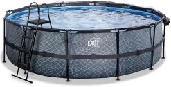 EXIT TOYS EXIT Stone Pool ø488x122cm Mit Sandfilterpumpe Und Abdeckung Und Wärmepumpe - Grau 13 EXIT TOYS EXIT Stone Pool ø488x122cm Mit Sandfilterpumpe Und Abdeckung Und Wärmepumpe - Grau -Garten Spielzeug Laden 30671600 c exittoys bazen
