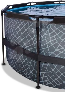 EXIT TOYS EXIT Stone Pool ø488x122cm Mit Sandfilterpumpe Und Abdeckung Und Wärmepumpe - Grau 14 EXIT TOYS EXIT Stone Pool ø488x122cm Mit Sandfilterpumpe Und Abdeckung Und Wärmepumpe - Grau -Garten Spielzeug Laden 30671600 d exittoys bazen