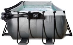 EXIT TOYS EXIT Black Leather Pool 400x200x122cm Mit Sandfilterpumpe Und Abdeckung Und Wärmepumpe - Schwarz -Garten Spielzeug Laden 30674220 f exittoys bazen