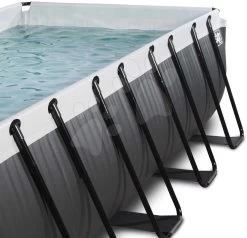 EXIT TOYS EXIT Black Leather Pool 400x200x122cm Mit Sandfilterpumpe Und Abdeckung Und Wärmepumpe - Schwarz -Garten Spielzeug Laden 30674220 g exittoys bazen