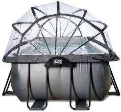 EXIT TOYS EXIT Black Leather Pool 540x250x122cm Mit Sandfilterpumpe Und Abdeckung Und Wärmepumpe - Schwarz -Garten Spielzeug Laden 30675320 d exittoys bazen