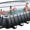 EXIT TOYS EXIT Black Leather Pool 540x250x122cm Mit Sandfilterpumpe Und Abdeckung Und Wärmepumpe - Schwarz -Garten Spielzeug Laden 30675320 h exittoys bazen